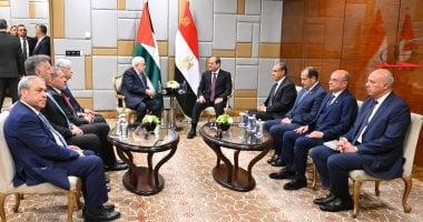 الرئيس السيسى يلتقى أبو مازن بموسكو ويؤكد دعم مصر الكامل للقضية الفلسطينية