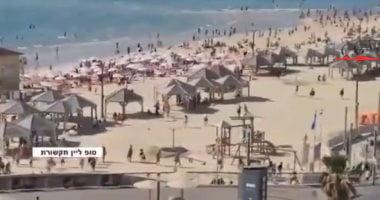 آلاف الإسرائيليين يهربون من الشواطئ المحتلة بسبب صاروخ قادم من اليمن.. فيديو