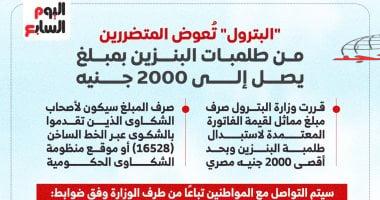 البترول تعوض المتضررين من طلمبات البنزين بمبلغ 2000 جنيه (إنفوجراف)