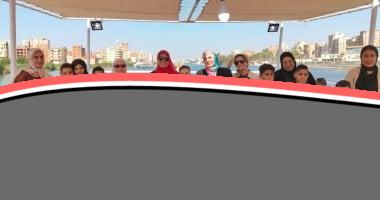 رحلة نهرية ترفيهية لأطفال مؤسسة المساعي بالمنصورة على متن الأتوبيس النهري.