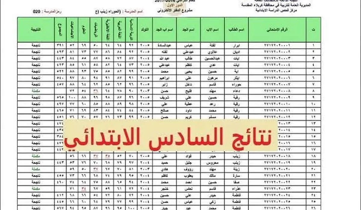 يا ولا: الحق شوف نتيجتك! استعلام نتائج السادس ابتدائي 2025 كل المحافظات الدور الأول