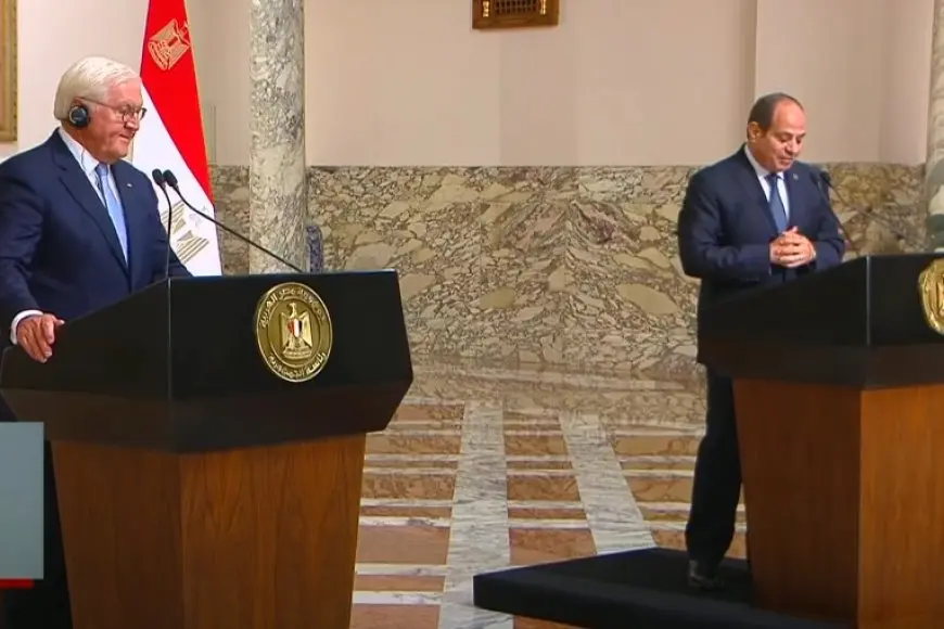 «حديث الساعة» أبرز تصريحات الرئيس السيسي خلال المؤتمر الصحفي مع المستشار الألماني: استضافة 9 ملايين نازح بسبب الصراعات