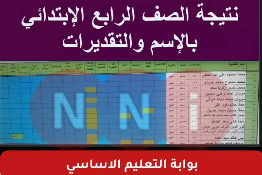«اكتشف نتيجتك الآن!»: رابط نتيجة الصف الرابع الابتدائي عبر موقع بوابة التعليم الأساسي بالاسم ورقم الجلوس eduserv.cairo.gov.eg