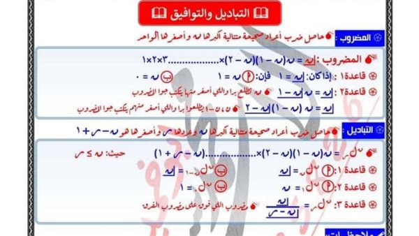 مراجعة ليلة امتحان الجبر والهندسة الفراغية الثانوية العامة
