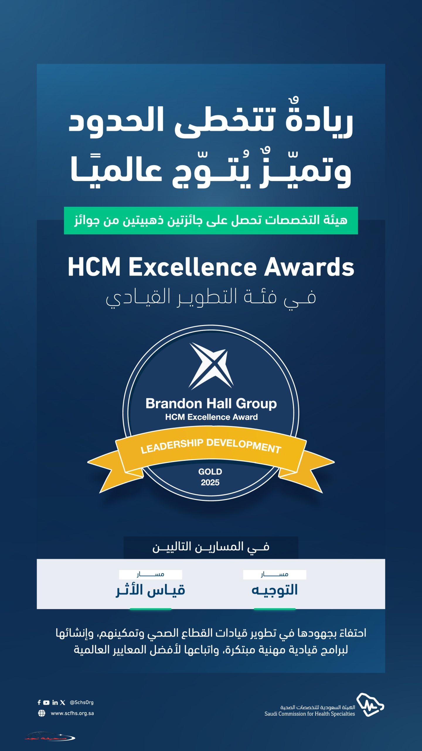 “التخصصات الصحية” تحقق جائزتين ذهبيتين ضمن جوائز “Brandon Hall Group”