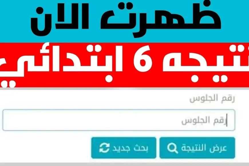 نتيجة الصف السادس الابتدائي برقم الجلوس الترم الثاني 2024 بالرقم القومي للطالب بوابة التعليم الاساسي