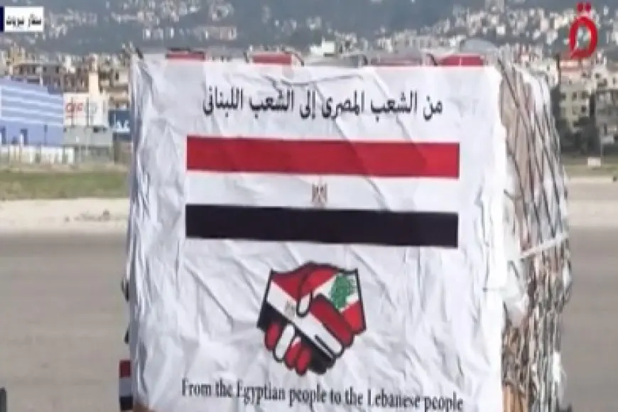 فيديو.. وصول شحنة من المساعدات المصرية الطبية والإغاثية إلى مطار بيروت