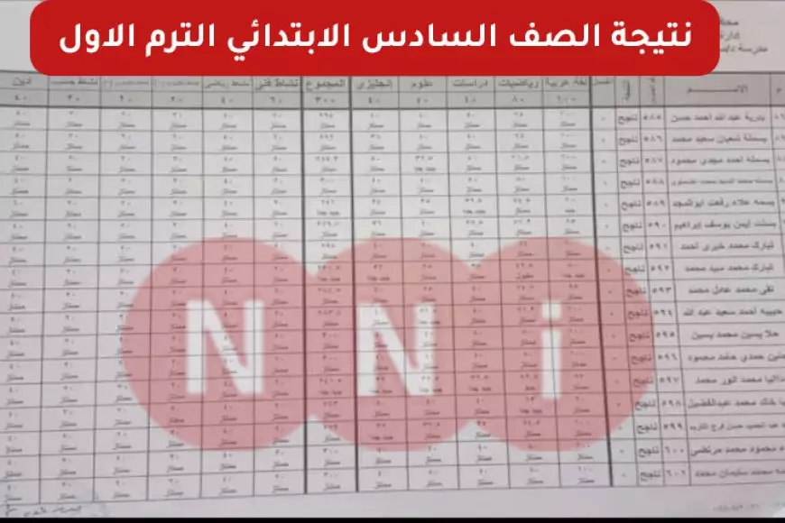 بوابه التعليم الأساسي نتيجة الصف السادس الابتدائي بمحافظة القاهرة باستخدام الرقم القومي الترم الاول 2025