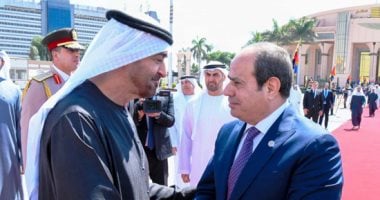 زيارة أخوية ومباحثات مهمة بين الرئيس السيسى والشيخ محمد بن زايد فى القاهرة.. فيديو
