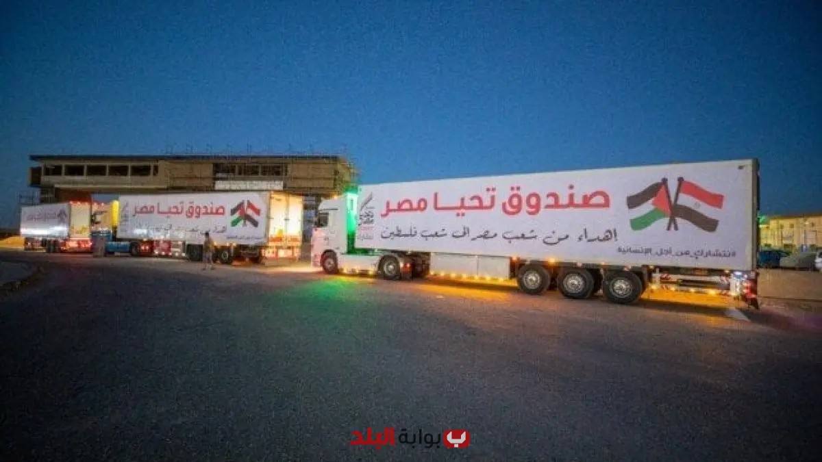 قافلة المساعدات الإنسانية الـ31 تنطلق من مصر إلى قطاع غزة مع فيديو حصري