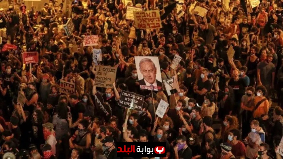 آلاف الإسرائيليين يحتشدون أمام منزل نتنياهو تنديدا بالعملية العسكرية في غزة