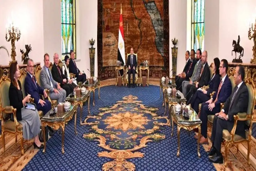 الرئيس السيسي يؤكد لمجلس النواب الأمريكي ضرورة وضع حد للحرب الدائرة في غزة ولبنان