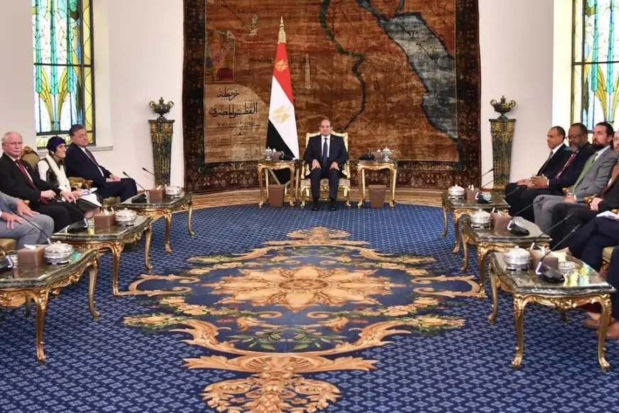الرئيس السيسي يستقبل وفداً من مجلس النواب الأمريكي من الحزبين الجمهوري والديمقراطي