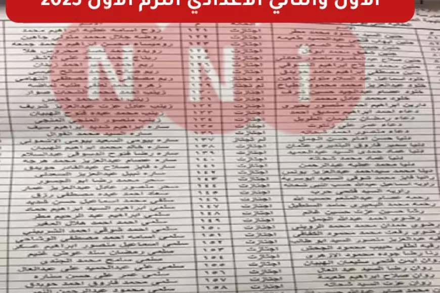 ظهرت الآن.. نتيجة الصف الاول والثاني الاعدادي 2025 الترم الاول كل المحافظات