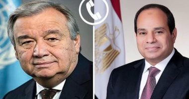 سكرتير الأمم المتحدة يتفق مع الرئيس السيسى على ضرورة إقامة الدولة الفلسطينية