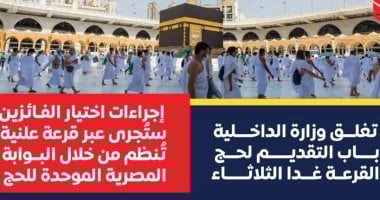 24 ساعة على نهاية التقديم بحج القرعة لعام 2026.. إنفو جراف