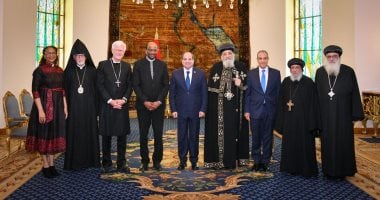 الرئيس السيسى يستقبل وفد مجلس الكنائس العالمى بحضور البابا تواضروس الثانى