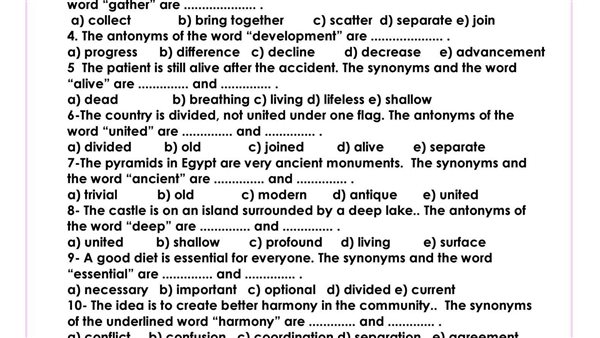 150 سؤالا في اللغة الانجليزية لـ أولى ثانوي