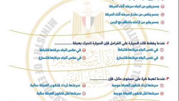 مراجعات نهائية.. أسئلة تقييم الأسبوع الرابع الفيزياء الصف الثاني الثانوي