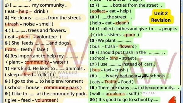 مراجعة انجليزي رابعة ابتدائي ترم أول