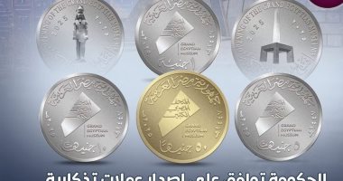 غير متداولة.. إصدار عملات تذكارية بمناسبة افتتاح المتحف المصري الكبير