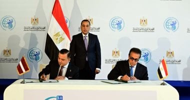 رئيس الوزراء يشهد مراسم توقيع مذكرة تفاهم فى الرعاية الصحية بين مصر ولاتفيا