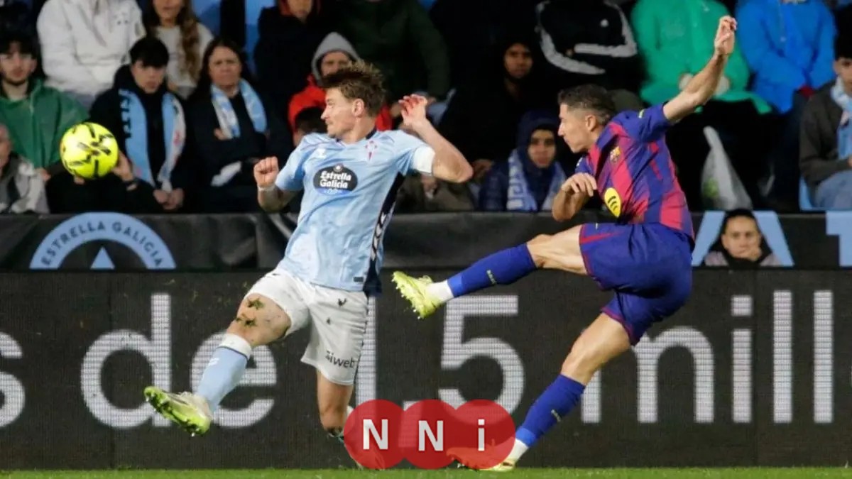 برشلونة يتألق بهاتريك ليفاندوفسكي ويقلص الفارق مع ريال مدريد بعد فوزه على سيلتا فيغو