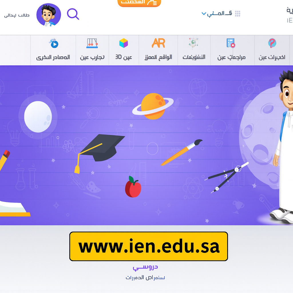رابط الدرس الرقمي www.ien.edu.sa المباشر