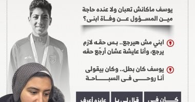 7 تصريحات بالدموع لوالدة الطفل السباح: آخر حاجة قالى إدعيلي يا ماما أرفع راسك.. إنفوجراف