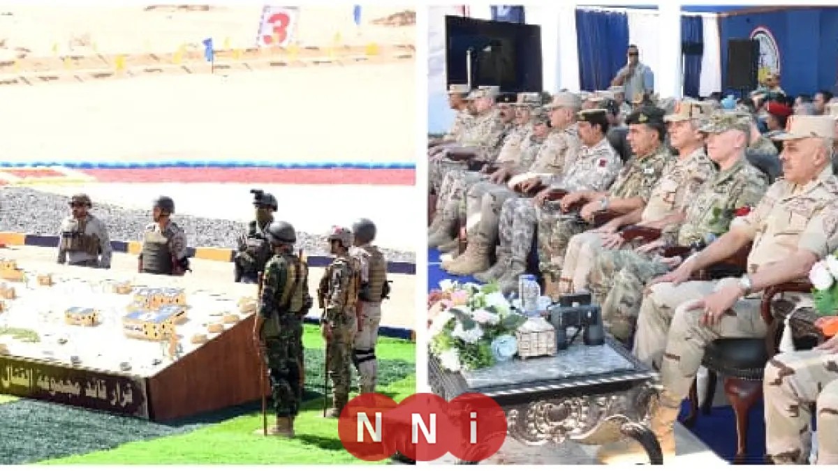 رئيس الأركان يشهد تنفيذ أحد الأنشطة في تدريبات “النجم الساطع – 2025”