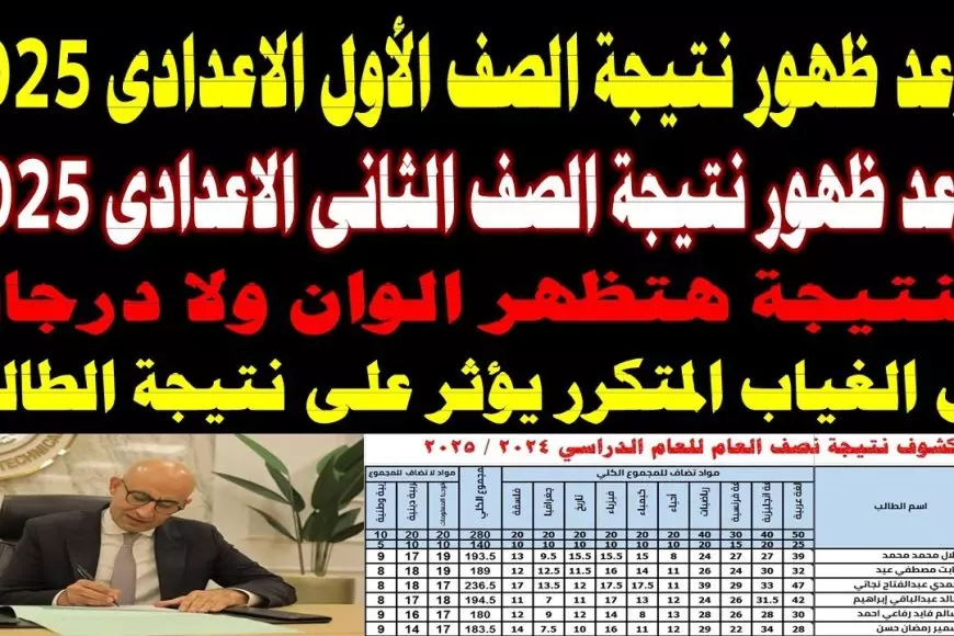 نتيجة الصف الاول – الثاني الاعدادي الترم الثاني 2025 برقم الجلوس والاسم او بالرقم القومي عبر البوابة الالكترونية لمحافظة القاهرة
